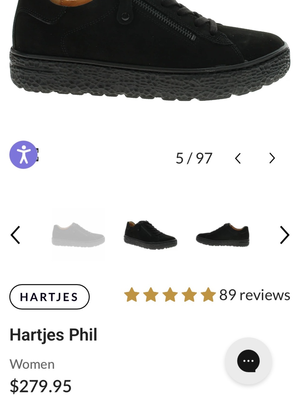 Black Hartjes Phil Genuine Suede Zip-Accent Women’s Sneakers